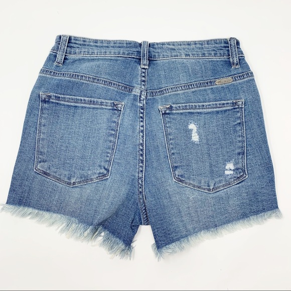 Casual Friday Distressed Denim Shorts S Blue Jean - Picture 3 of 7